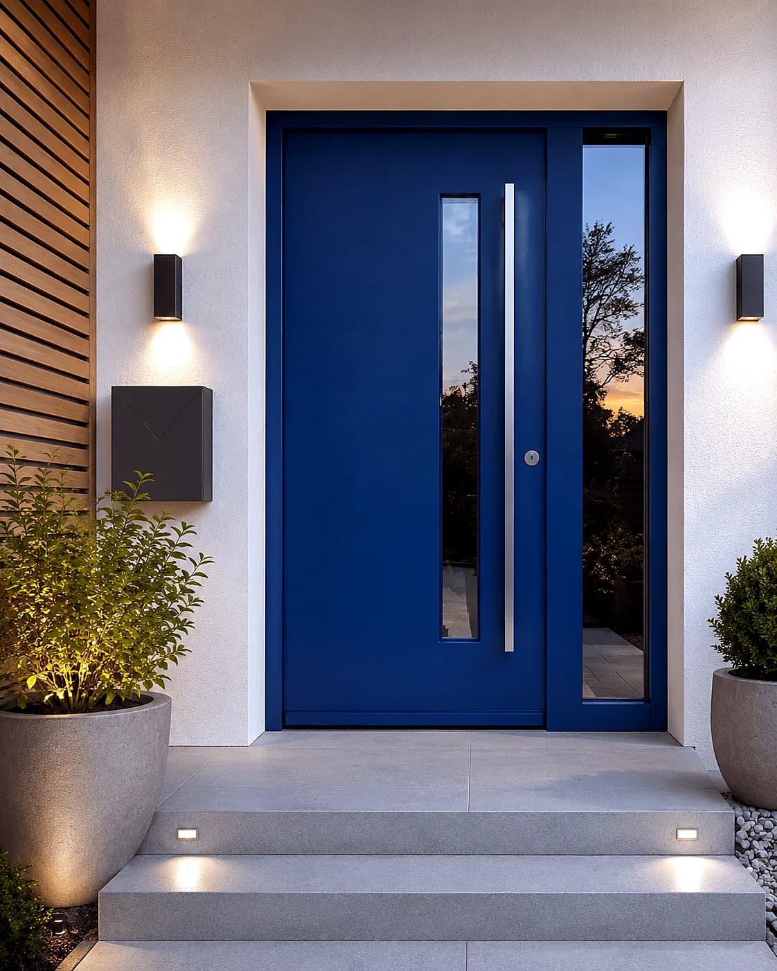 Porta pivotante de alumínio com acabamento premium — modelo 7